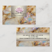 Moderne Professionele Charming, Lotus, Parel Marme Visitekaartje (Voorkant / Achterkant)