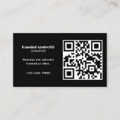 Moderne professionele chauffeur aangepaste QR-code Visitekaartje (Achterkant)