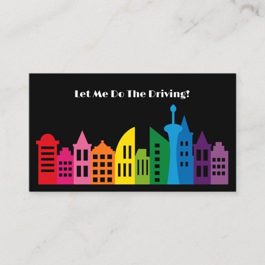 Moderne professionele chauffeur aangepaste QR-code Visitekaartje (Voorkant)