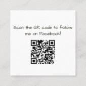 Moderne Professionele Code voor aangepaste QR van  Vierkante Visitekaartje (Achterkant)