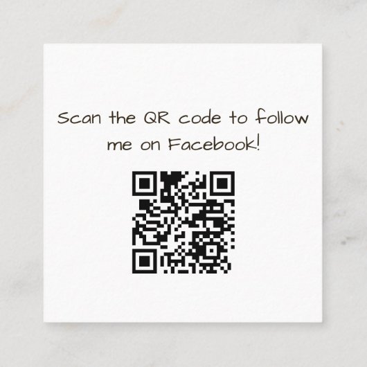 Moderne Professionele Code voor aangepaste QR van  Vierkante Visitekaartje (Achterkant)
