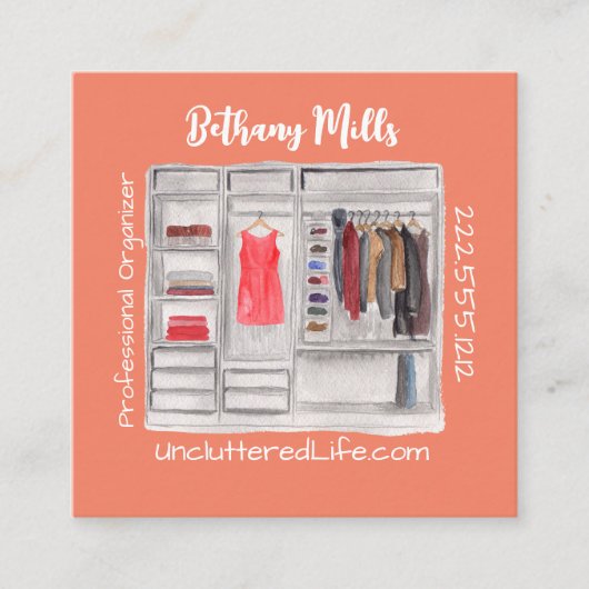 Moderne Professionele Code voor aangepaste QR van Vierkante Visitekaartje (Voorkant)