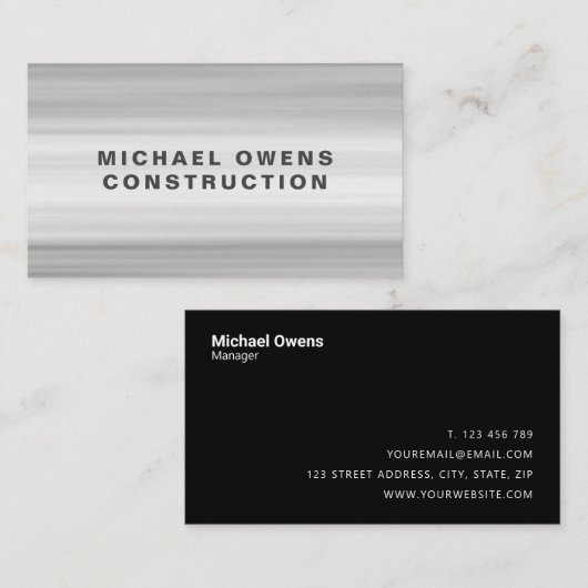 Moderne professionele constructie visitekaartje (Voorkant / Achterkant)