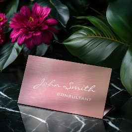 Moderne professionele consultant roze Rose Gold Fo Visitekaartje