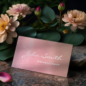 Moderne professionele consultant roze Rose Gold Fo Visitekaartje