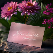 Moderne professionele consultant roze Rose Gold Fo Visitekaartje