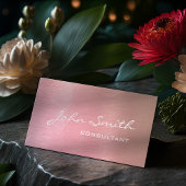 Moderne professionele consultant roze Rose Gold Fo Visitekaartje