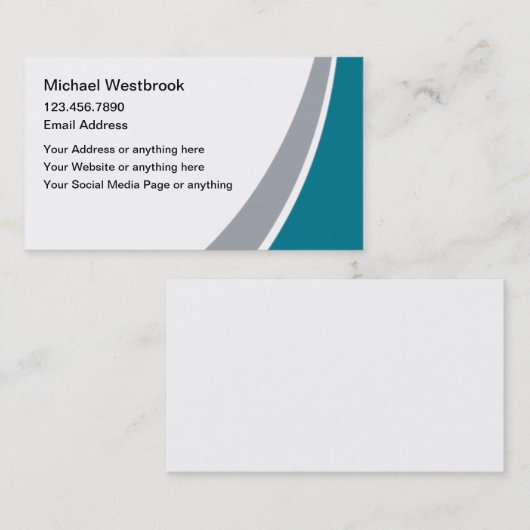 Moderne professionele consultant visitekaartje (Voorkant / Achterkant)