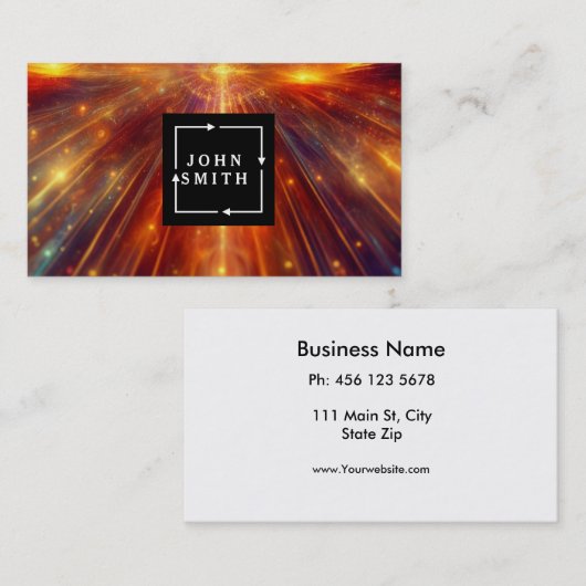 Moderne professionele coole Abstracte kunst Visitekaartje (Voorkant / Achterkant)