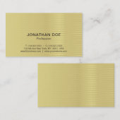 Moderne professionele, creatieve Gold Striped Luxe Visitekaartje (Voorkant / Achterkant)