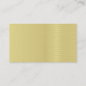 Moderne professionele, creatieve Gold Striped Luxe Visitekaartje (Achterkant)