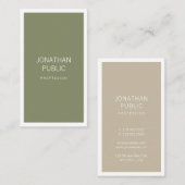 Moderne, professionele, creatieve ontwerpvlakte visitekaartje (Voorkant / Achterkant)