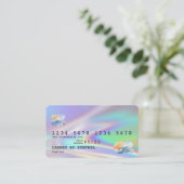 Moderne professionele creditcard add-logo visitekaartje (Staand voorkant)