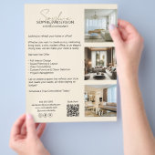 Moderne professionele crème bedrijf flyer (Hand)