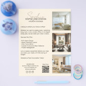 Moderne Professionele Crème Business Flyer (Enkel)