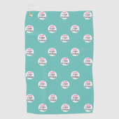 Moderne Professionele Custom Business Mint Groen Golfhanddoek (Voorkant)