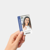 Moderne professionele deep blue personeelsfoto badge (Handheld)