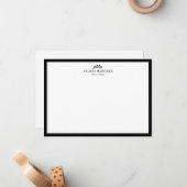 Moderne professionele dikke zwarte rand, Kaart Notitiekaartje (Voorkant / Achterkant in situ)