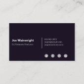 Moderne professionele DJ Metallic Quartz Visitekaartje (Achterkant)