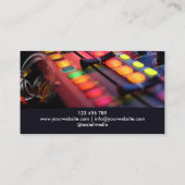 Moderne Professionele DJ Songwriter Muziek Hoofdte Visitekaartje (Achterkant)
