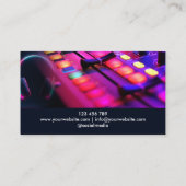 Moderne Professionele DJ Songwriter Muziek Hoofdte Visitekaartje (Achterkant)