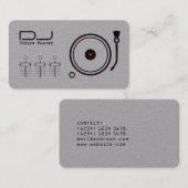 Moderne professionele DJ-speler zwarte lijn grijs Visitekaartje (Voorkant / Achterkant)