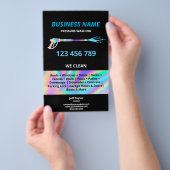 Moderne professionele drukreiniging powerwashing flyer (Hand)