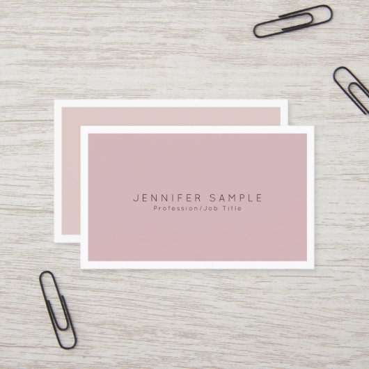 Moderne Professionele Eenvoudige Chique Elegant Visitekaartje (Voorkant / Achterkant in situ)