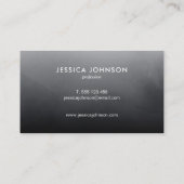 Moderne professionele, eenvoudige, donkere houtsko visitekaartje (Achterkant)