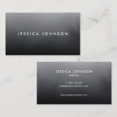 Moderne professionele, eenvoudige, donkere houtsko visitekaartje (Voorkant / Achterkant)