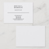 Moderne Professionele Eenvoudige Duidelijke Witte  Visitekaartje (Voorkant / Achterkant)