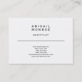 Moderne Professionele Eenvoudige Duidelijke Witte  Visitekaartje (Voorkant)