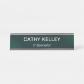 Moderne professionele eenvoudige Kantoor-titel Bureau Naambordje (Voorkant)