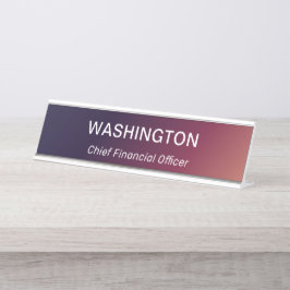 Moderne professionele eenvoudige Kantoor-titel Bureau Naambordje