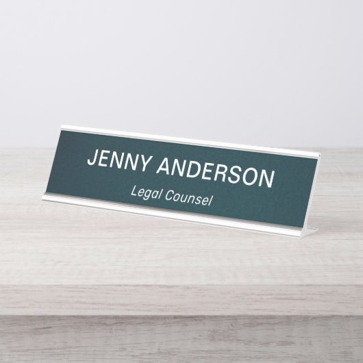 Moderne professionele eenvoudige Kantoor-titel Bureau Naambordje (Voorkant)