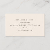 Moderne Professionele Eenvoudige Monogram Visitekaartje (Achterkant)