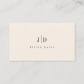 Moderne Professionele Eenvoudige Monogram Visitekaartje (Voorkant)