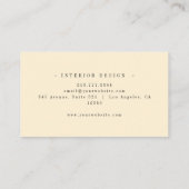Moderne Professionele Eenvoudige Monogram Visitekaartje (Achterkant)