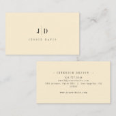 Moderne Professionele Eenvoudige Monogram Visitekaartje (Voorkant / Achterkant)