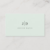 Moderne Professionele Eenvoudige Monogram Visitekaartje (Voorkant)