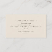 Moderne Professionele Eenvoudige Monogram Visitekaartje (Achterkant)