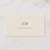 Moderne Professionele Eenvoudige Monogram Visitekaartje (Voorkant)