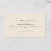 Moderne Professionele Eenvoudige Monogram Visitekaartje (Achterkant)