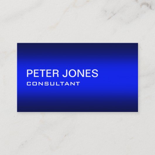 Moderne, professionele, eenvoudige platte blauw visitekaartje (Voorkant)