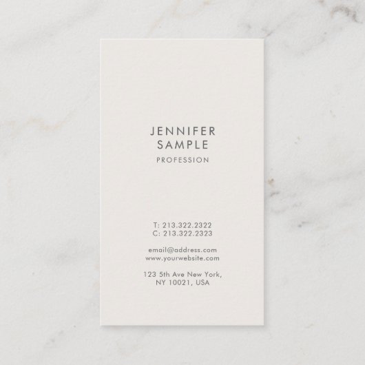 Moderne professionele eenvoudige Sjabloon Elegant Visitekaartje (Achterkant)