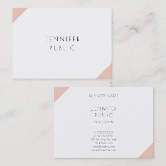 Moderne professionele, eenvoudige Sjabloon Visitekaartje (Voorkant / Achterkant)