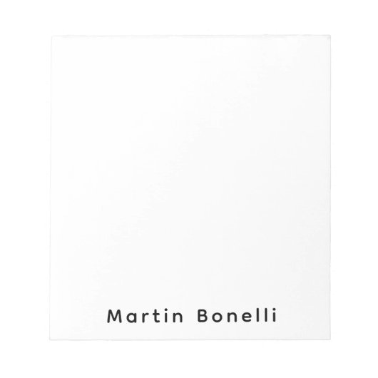 Moderne professionele effen op maat gemaakte eigen notitieblok (Voorkant)