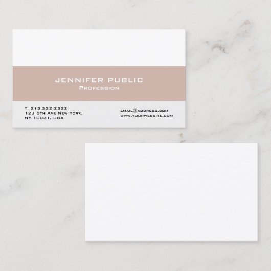 Moderne professionele elegant Creëer uw eigen Visitekaartje (Voorkant / Achterkant)