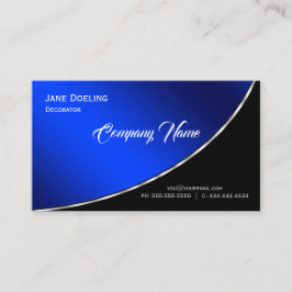 Moderne professionele elegant, helder blauw visitekaartje