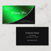 Moderne professionele elegant, helder groen visitekaartje (Voorkant / Achterkant)